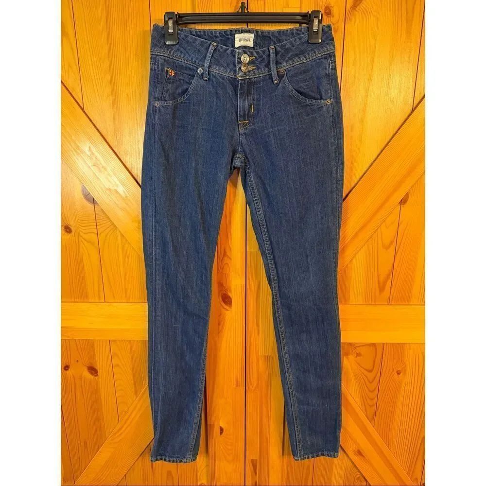Hudson Collin Jeans Skinny dark Wash Size 26 Distressed (6954) Flap pockets